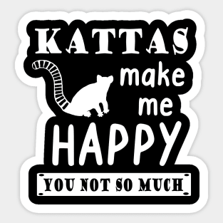 Ring-tailed lemurs make me happy saying motif animal Sticker